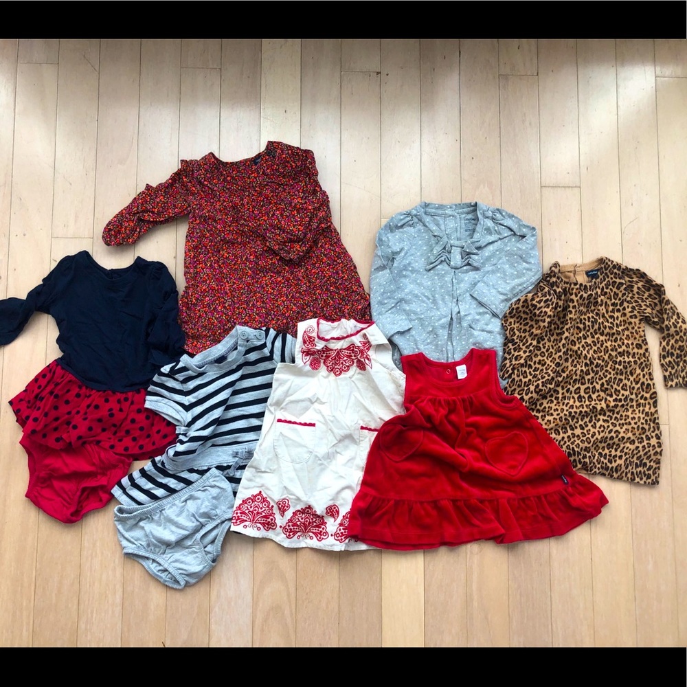 7 Baby Gap dresses sizes 18-24 months